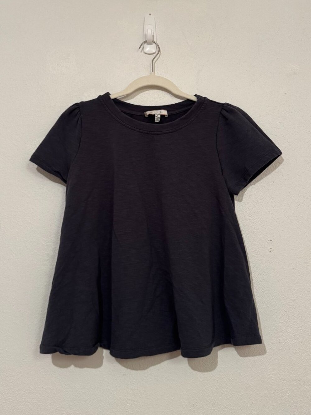 Eri + Ali Dark Grey Structured Tee – Size S